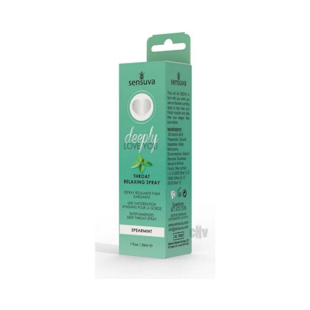 Sensuva Deeply Love You Throat Relaxing Spray Spearmint 1 Oz.