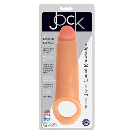 Curve Novelties Jock Enhancer 2 Extender w/Ball Strap - Vanilla