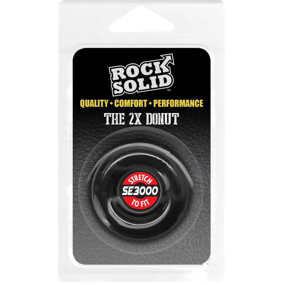 Rock Solid 2 Black Donut Ring