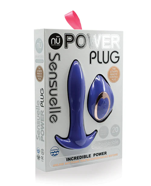 Nu Sensuelle Power Plug 20 Function Remote Control Butt Plug - Ultra Violet