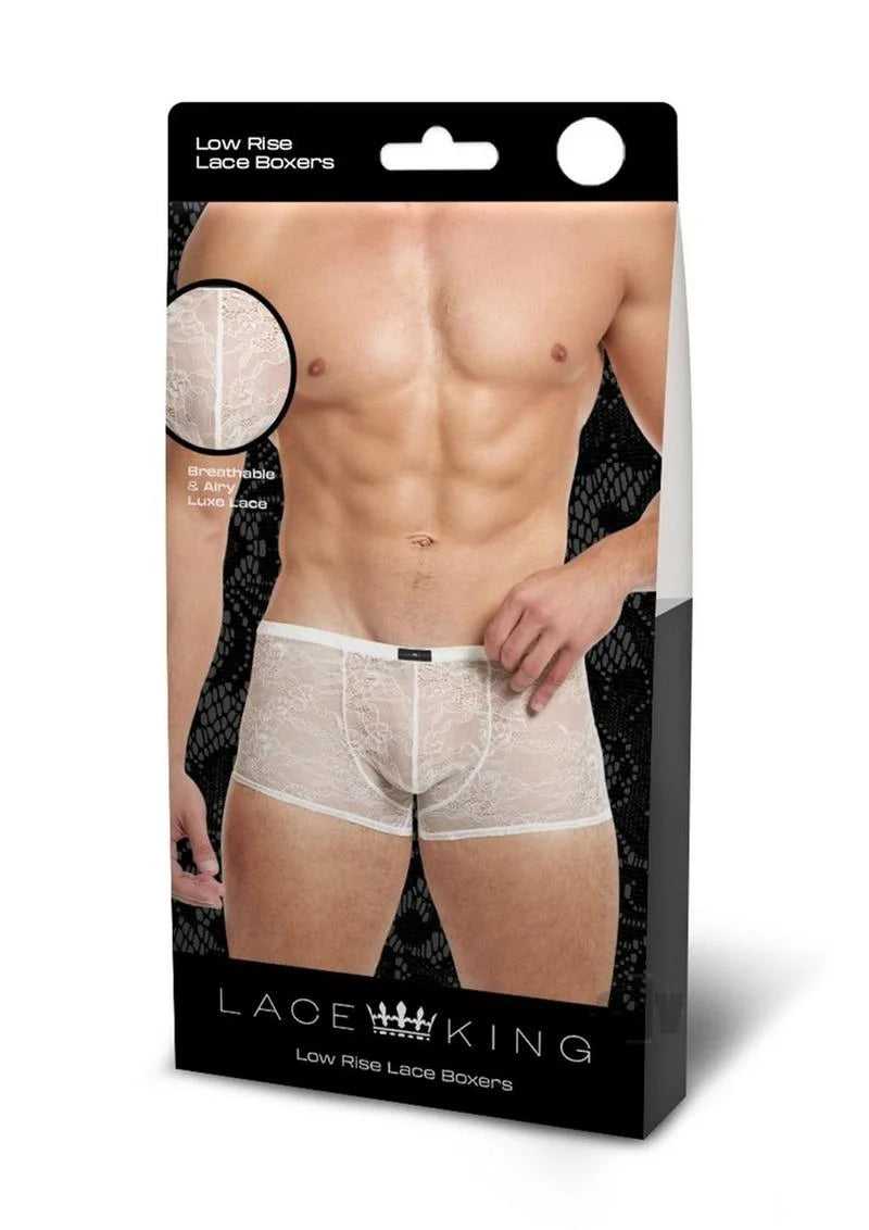 Lace King Lace Trunks S/m Wht
