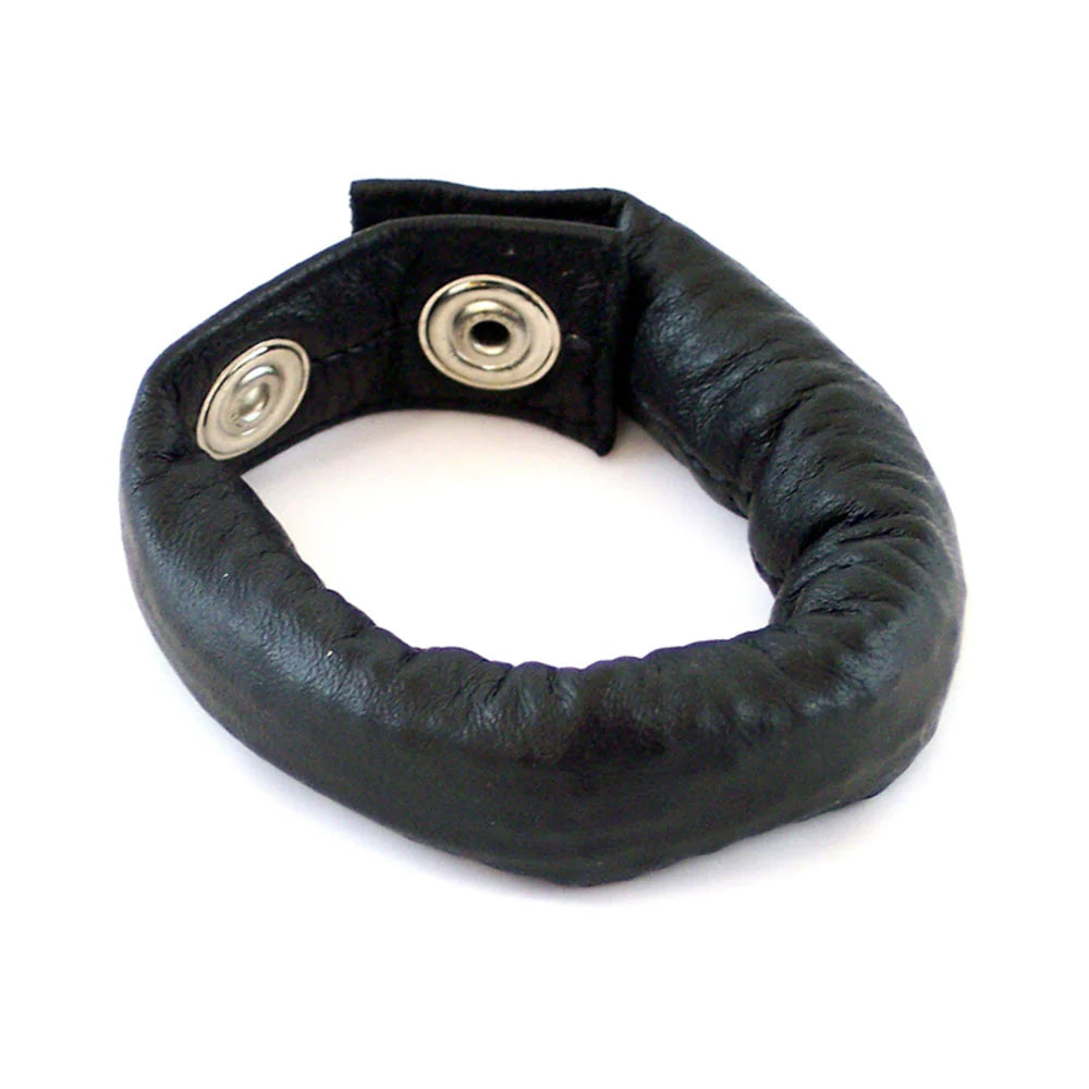 Rouge Weighted Cock Strap Black Leather