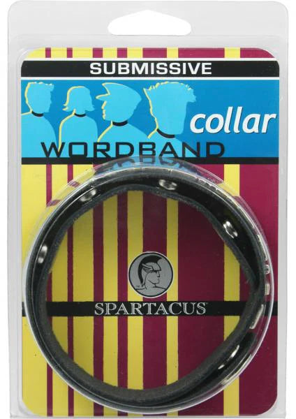 Wordband Collar - Submissive - Black