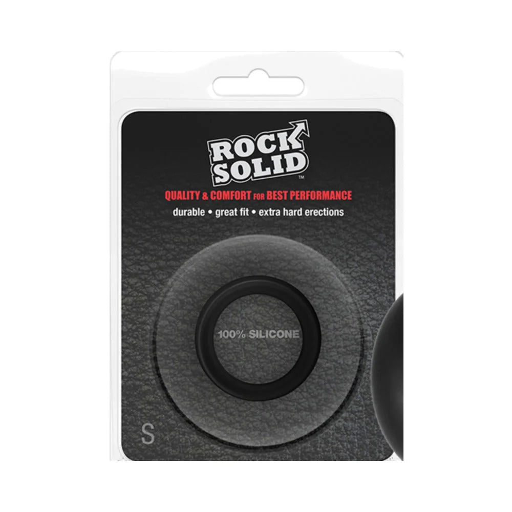 Rock Solid Silicone Black C Ring, Small (1 3/4in) In A Clamshell