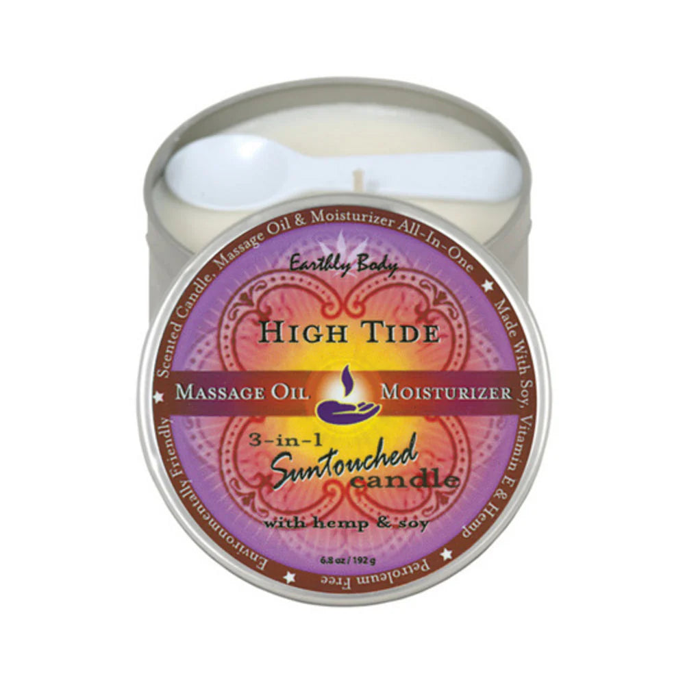 3 In 1 Round Massage Oil Candle High Tide 6oz