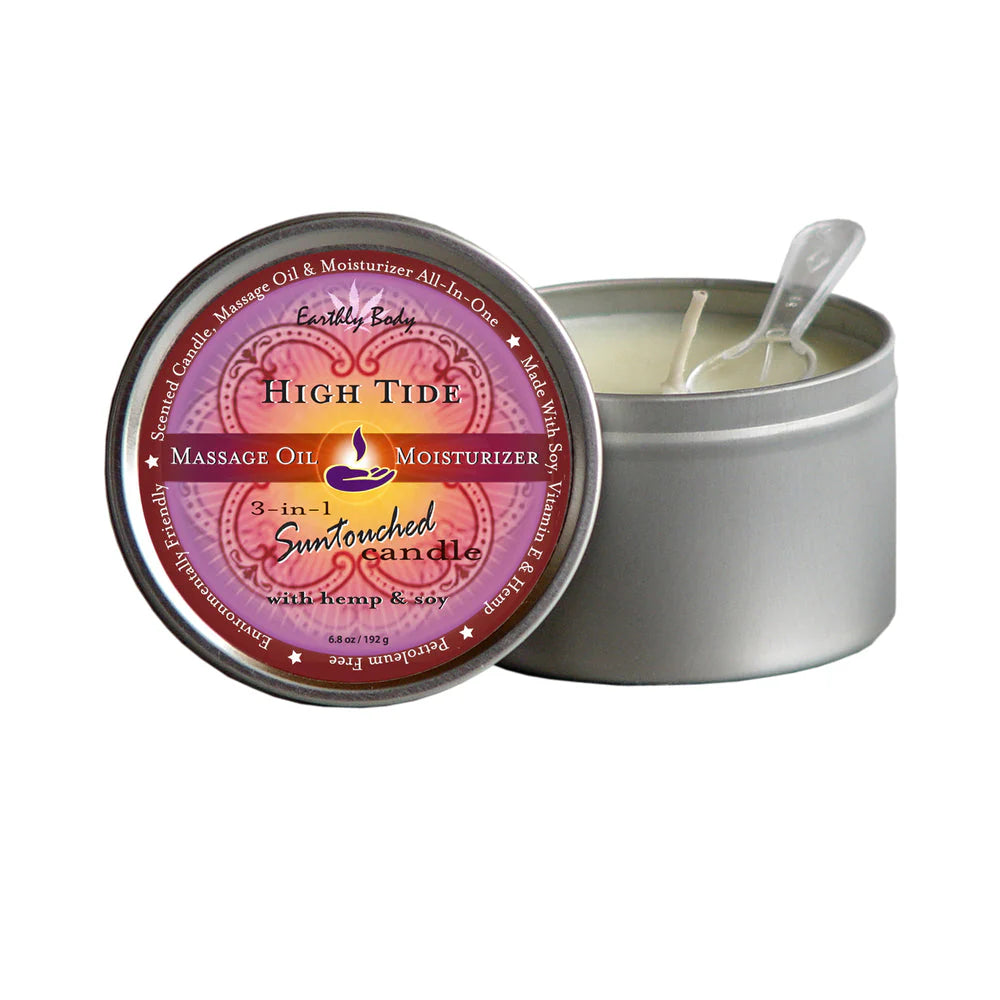 3 In 1 Round Massage Oil Candle High Tide 6oz