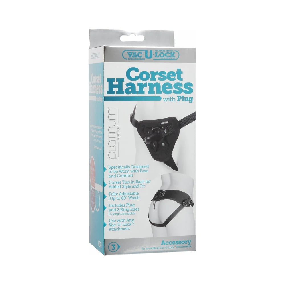 Vac-U-Lock Corset Harness - Black
