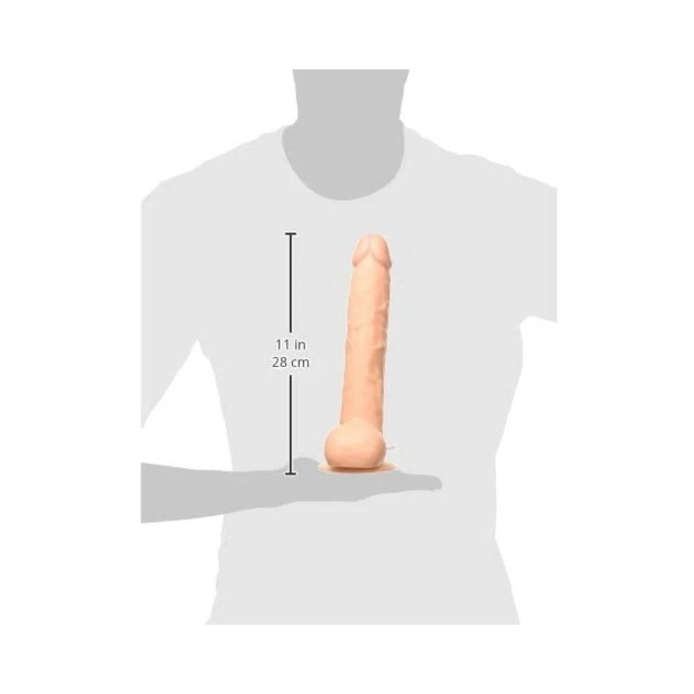 Maxx Men Vibrating 11 inches Straight Dong Beige