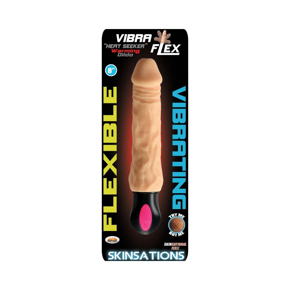 Skinsations Vibra-flex Heat Seeker Flexible/warming Dildo 12 Function
