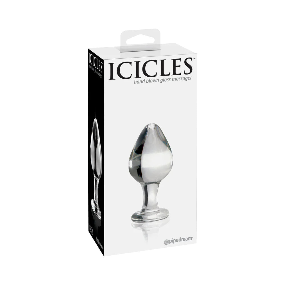 Icicles No 25 Glass Anal Plug Clear
