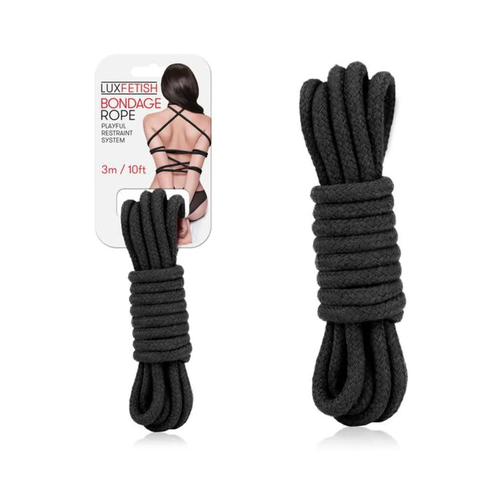 Lux Fetish Bondage Rope Black 10ft