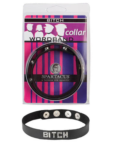 Wordband Collar Bitch - Black