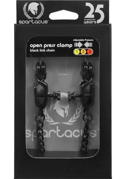 Blackline Adjustable Open Wide Nipple Clamps Black
