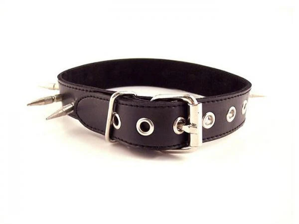 Rouge Spiked Collar with 1 inch Spikes Black