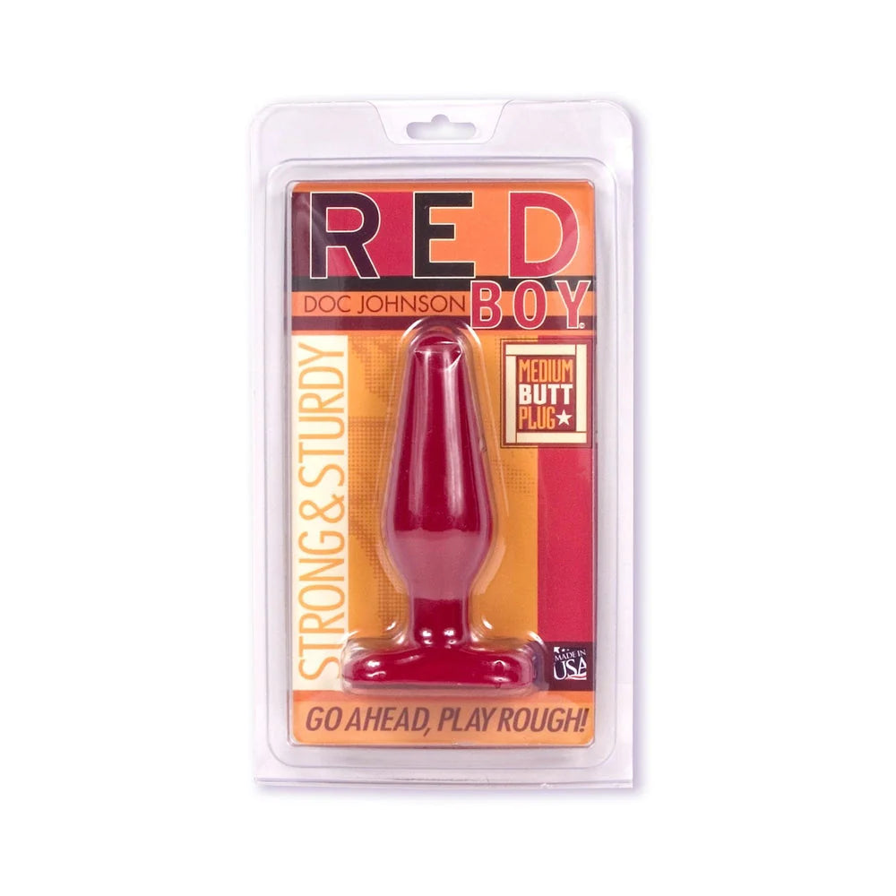 Red Boy Medium Butt Plug Red