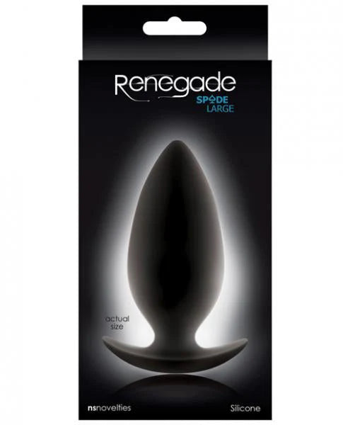 Renegade Spades Large Black Butt Plug
