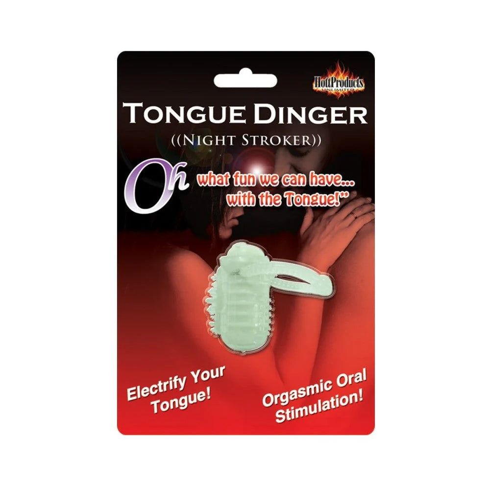 Tongue Dinger Night Stroker Vibrating Ring Glow In The Dark