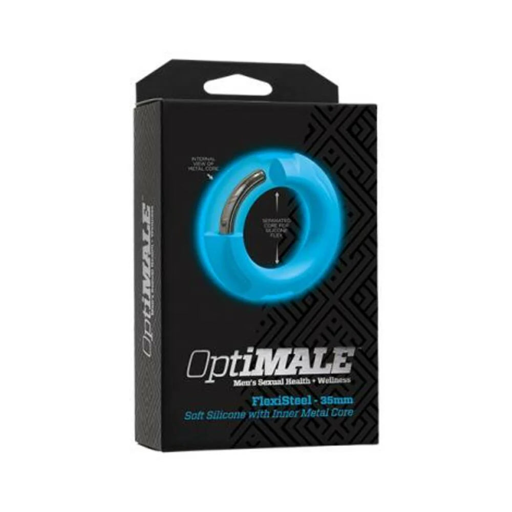 Optimale Flexisteel Cockring 35mm Blue