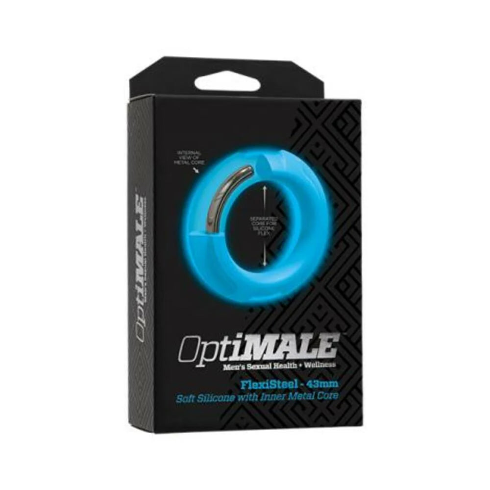 Optimale Flexisteel Cockring 43mm Blue