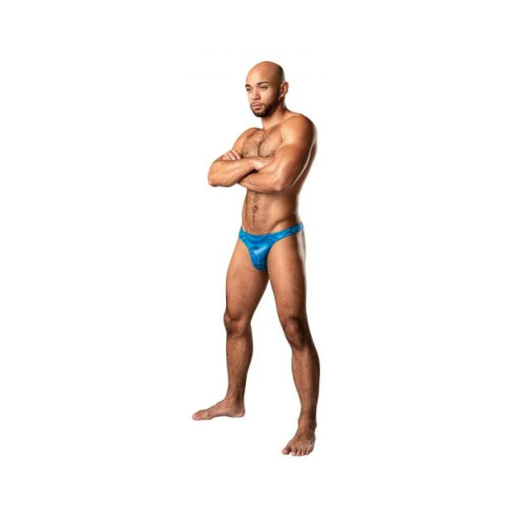 Male Power Kaleidickscope Bong Thong Sky Blue S/m