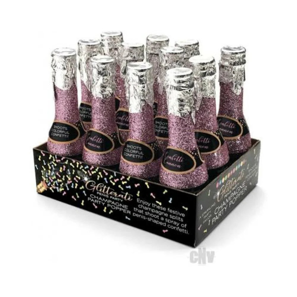 Glitterati Champagne Confetti Display Of 12