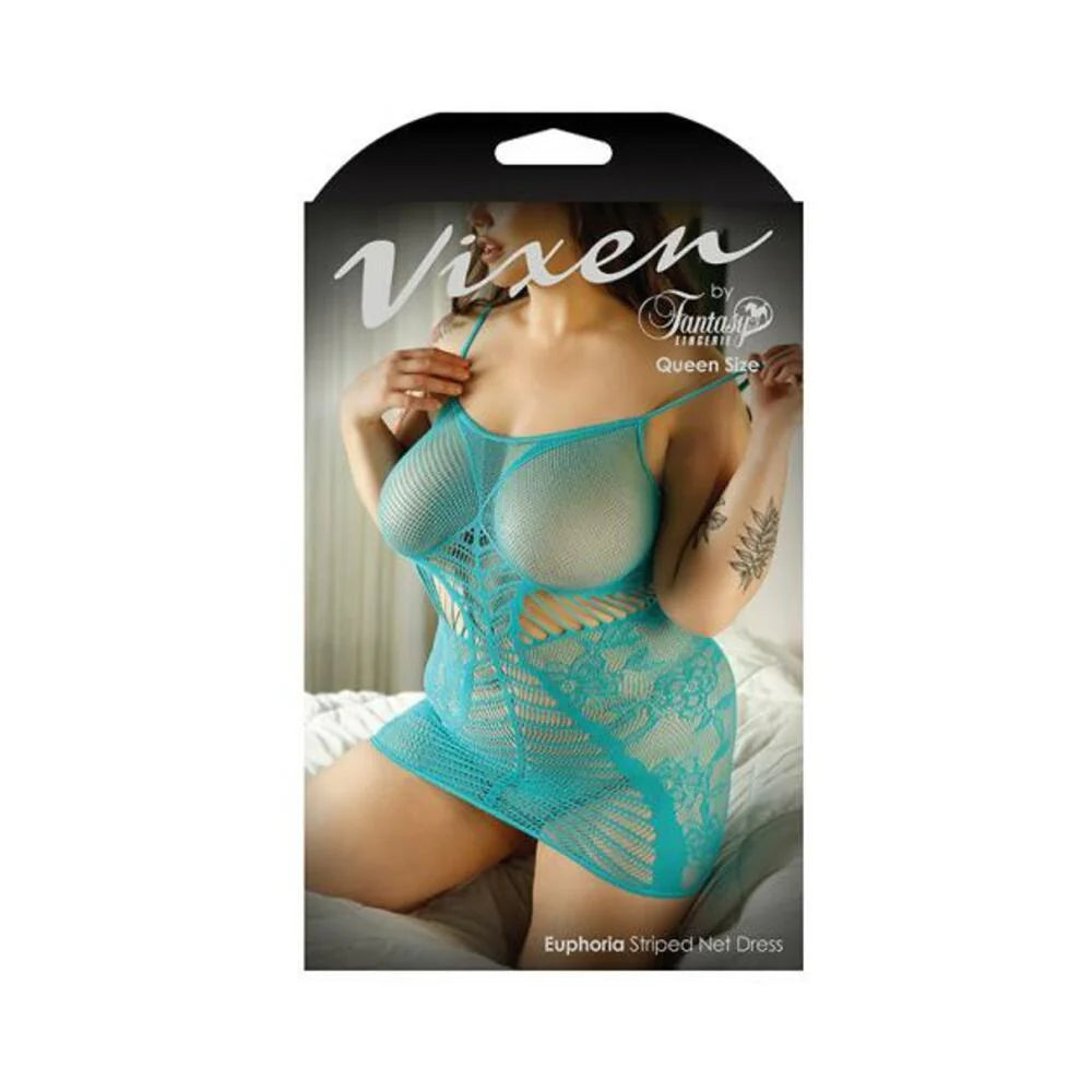 Vixen Euphoria Striped Net Dress Blue Queen
