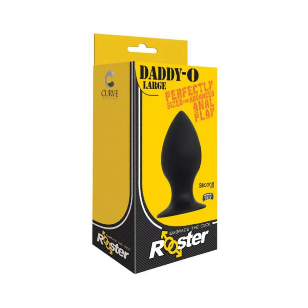 Rooster Daddy-o Large Anal Plug Black