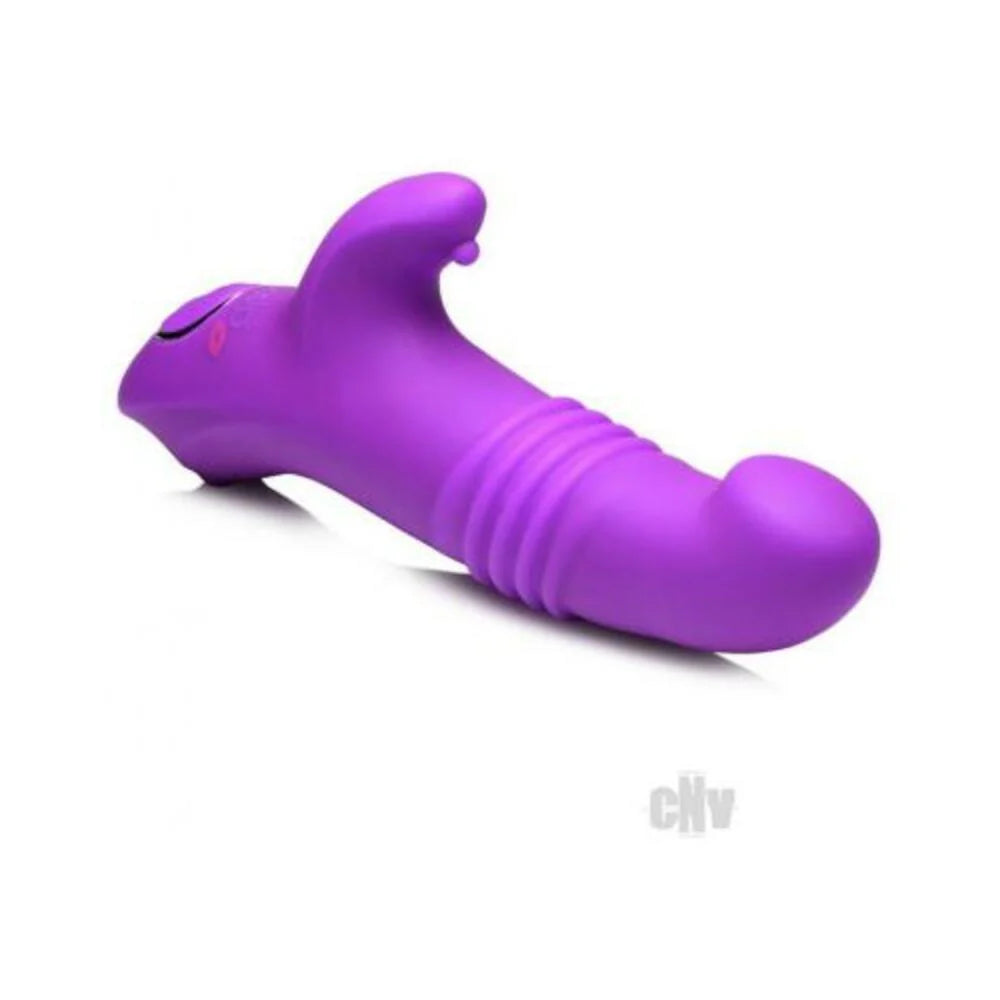 Gossip Blaster 7x Thrusting Silicone Rabbit Vibrator Violet
