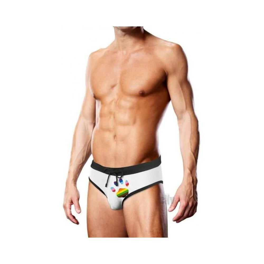 Prowler Swim Wht Oversize Paw Brief Lg