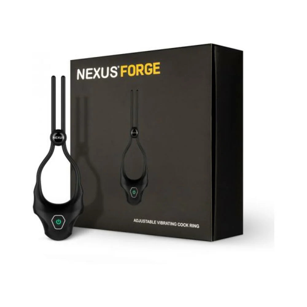 Nexus Forge Adjustable Vibrating Cock Ring Black