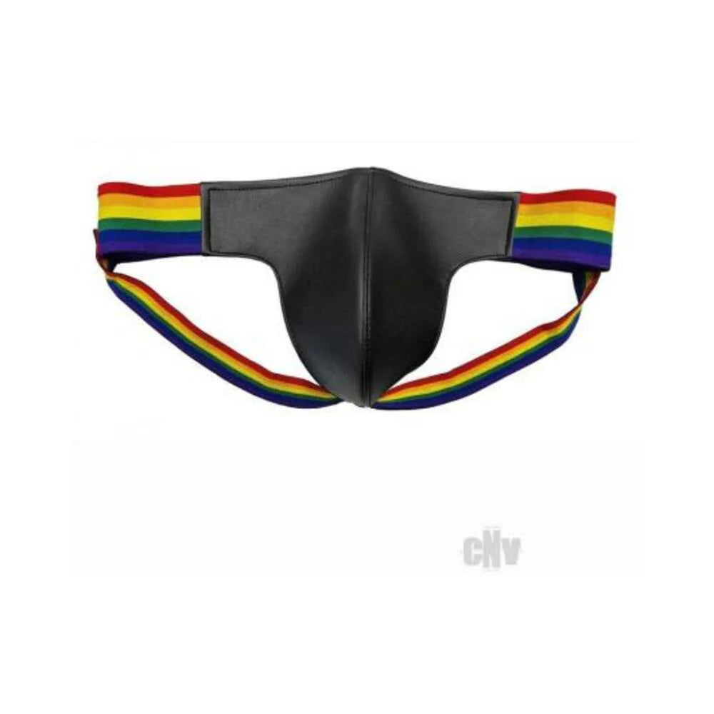 Leather Jock W/ Pride Stripes Xl