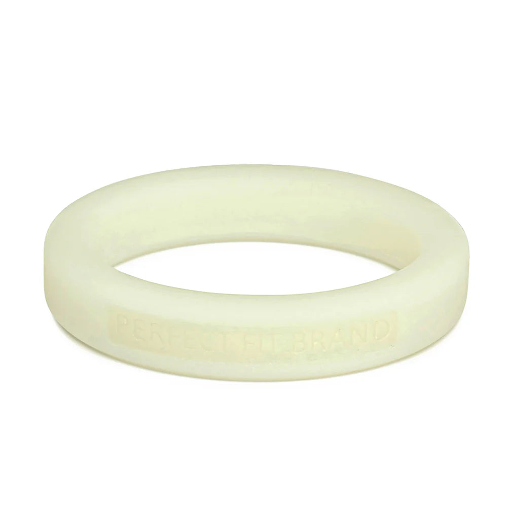 Classic 1.75 (44 mm) Silicone Med. Stretch Penis Ring Glow In The Dark