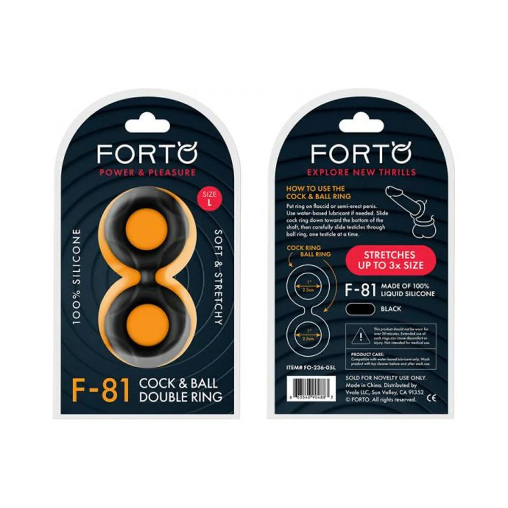 Forto F-81: Double Ring Liquid Silicone 51mm Black