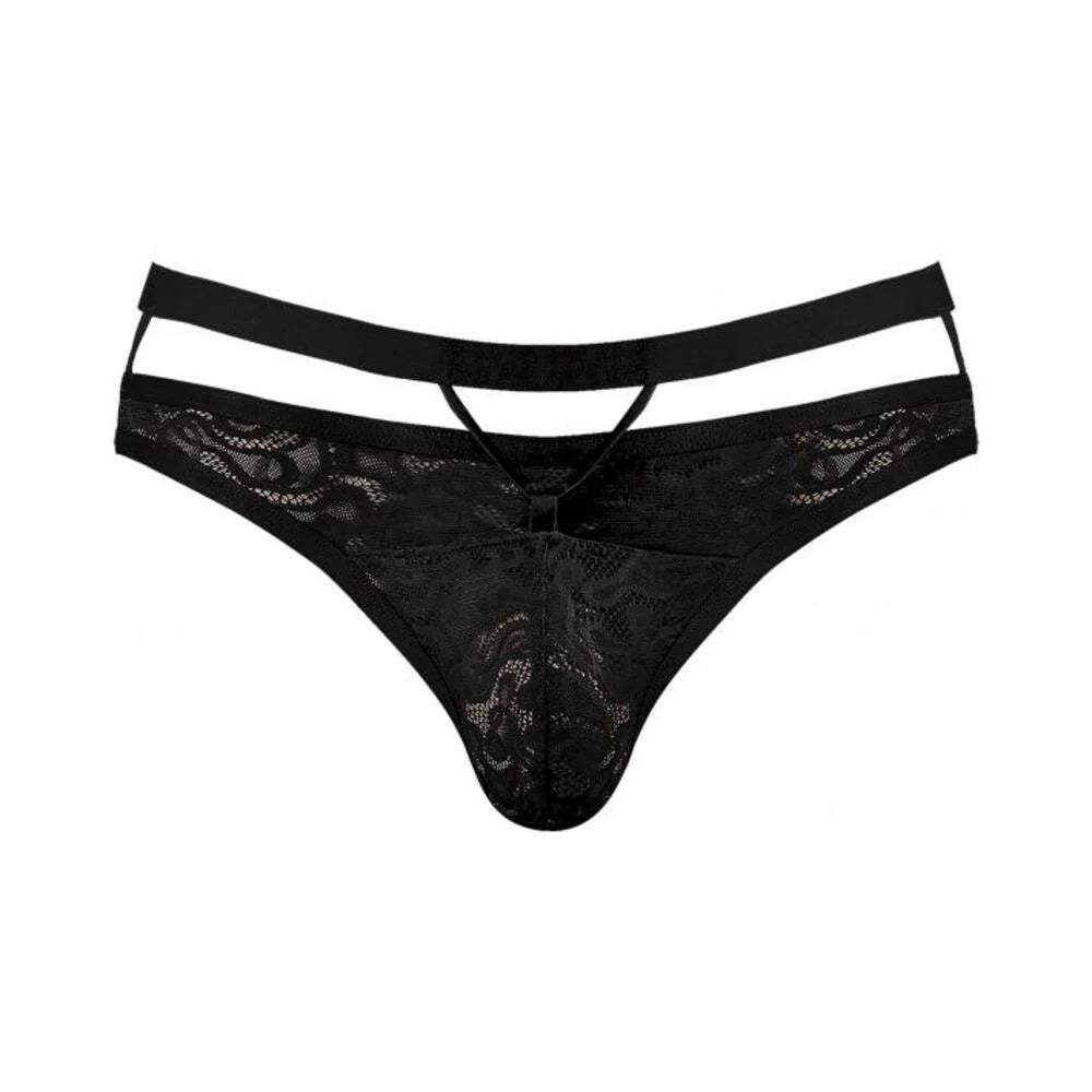 Lucifer Cutout Thong Black L/xl