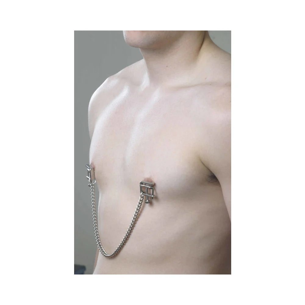 Spartacus Adjustable Nipple Clamps With Curbed Chain