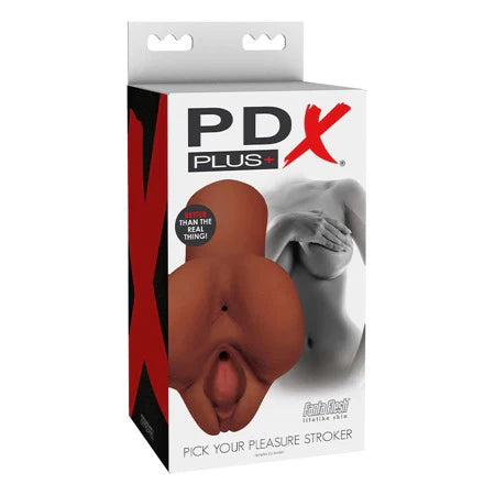 PDX Plus Pick Your Pleasure Stroker - Brown