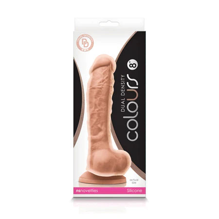 Colours Dual Density 8 Dildo - White