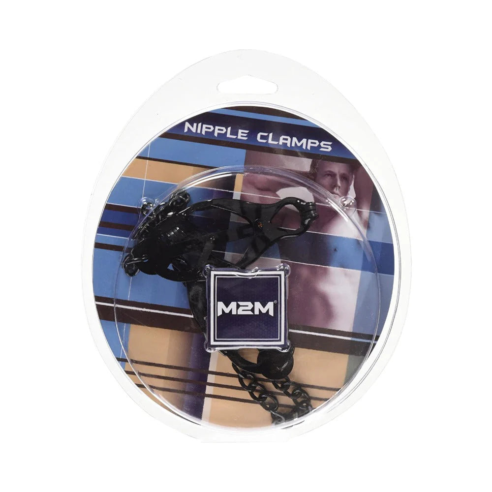 H2H Nipple Clamps Jaws W/Chain (Black)