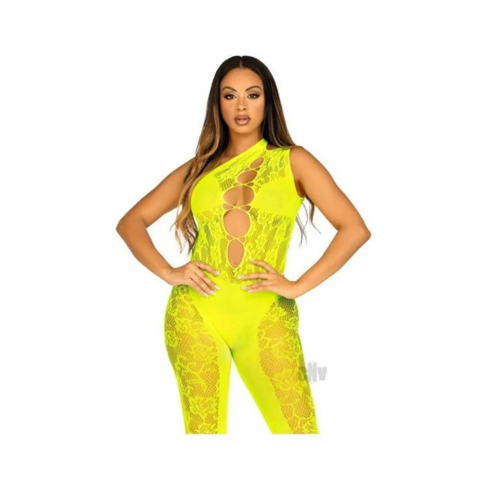 Floral Convert Footless Bodystock Os Ylw