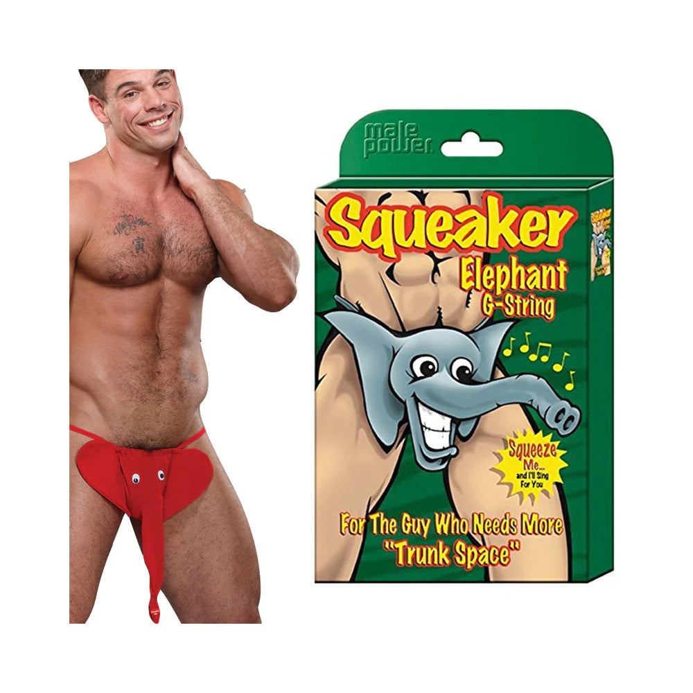 Squeaker Elephant G-String Red
