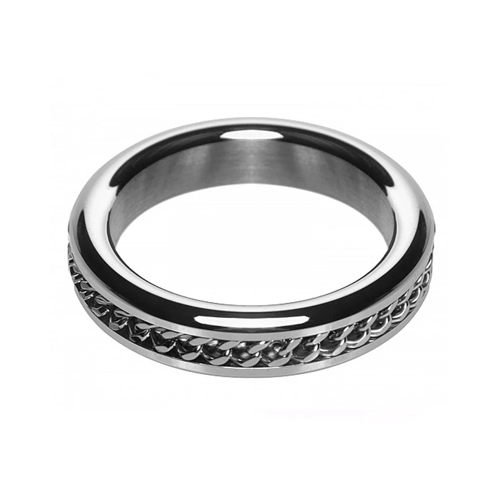 M2M Chrome Cock Ring Chain Design 1.75 inches