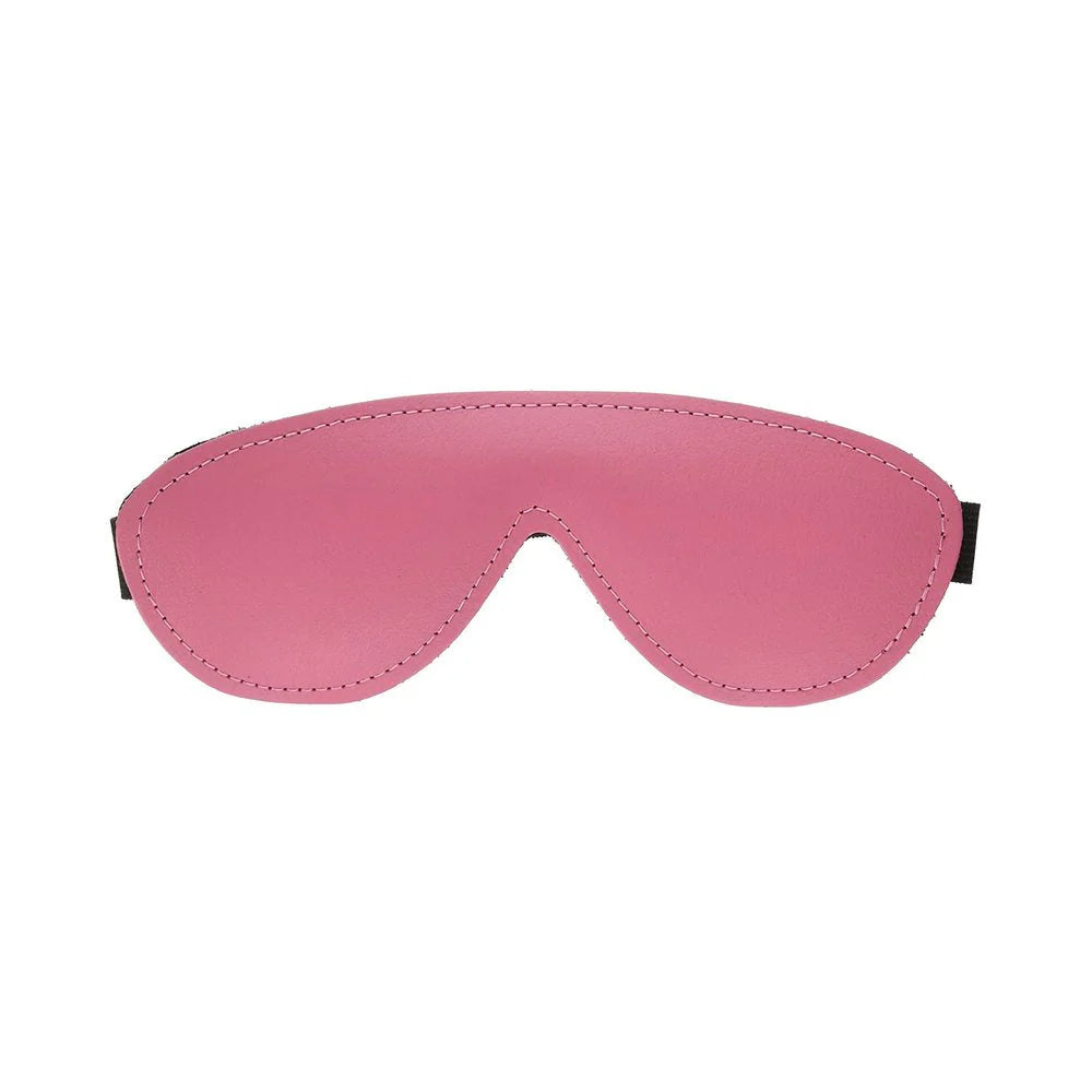 Kinklab Pink Bound Leather Blindfold