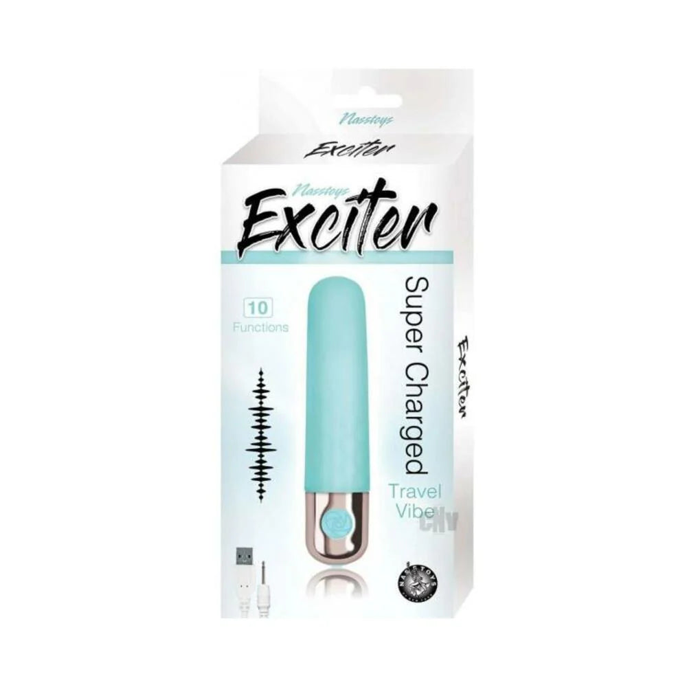 Exciter Travel Vibe Rechargeable Silicone Aqua