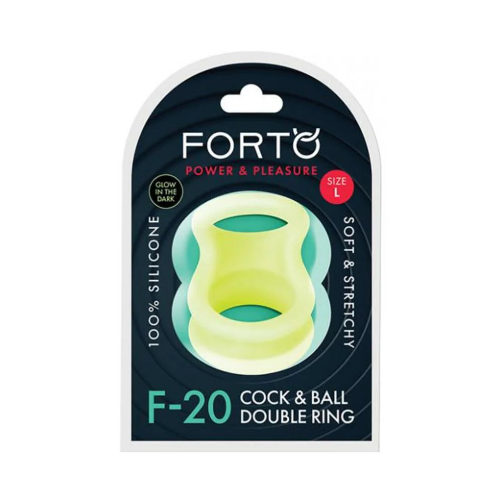 Forto F-20: Balls Stretcher Liquid Silicone 60/77 Mm Glow-in-the-dark