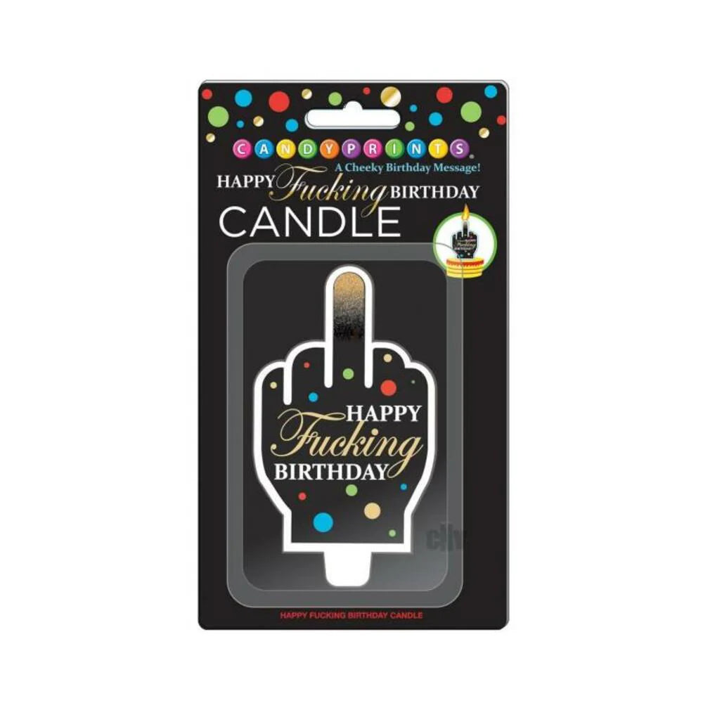 Happy Fn Birthday Fu Finger Candle