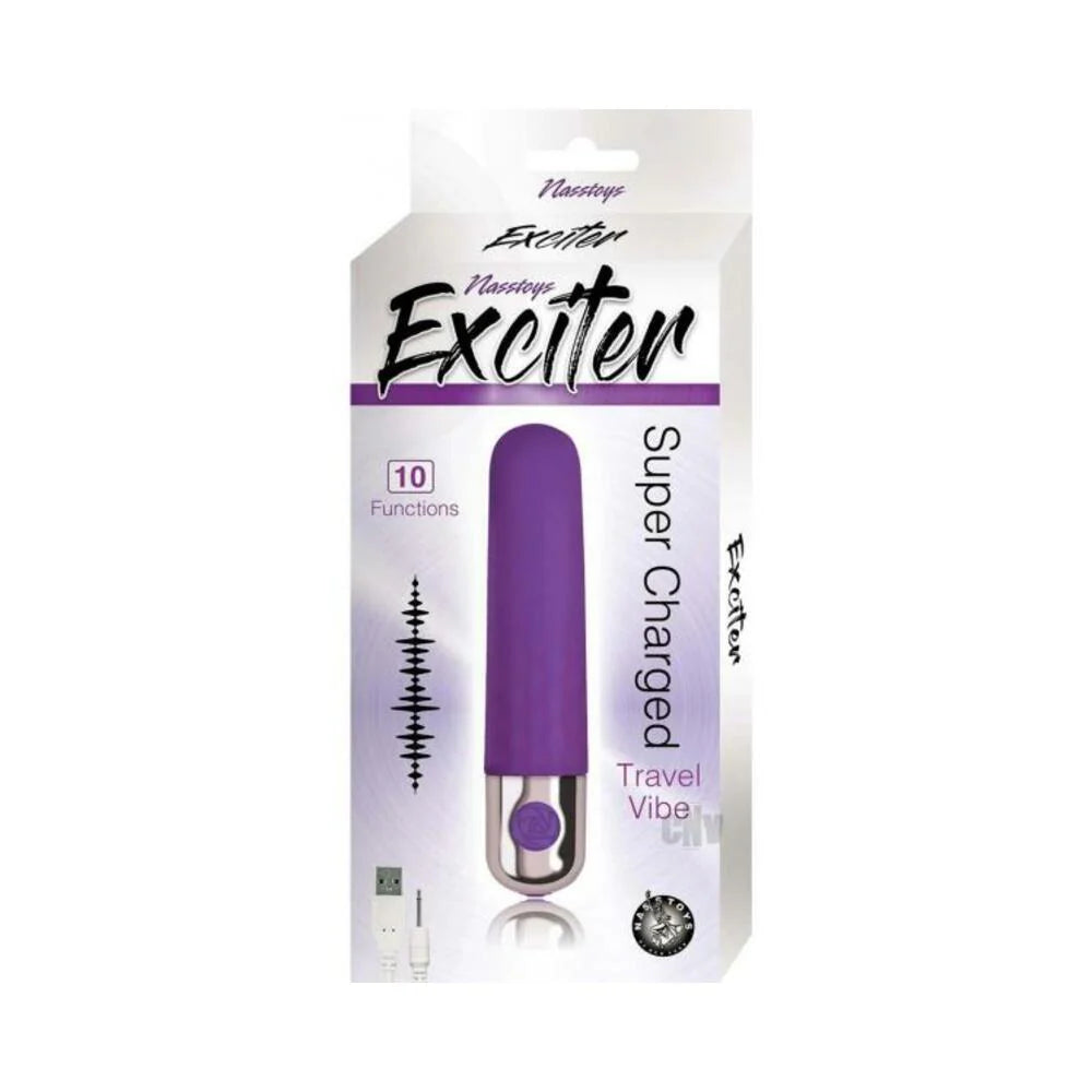 Exciter Travel Vibe Rechargeable Silicone Purple