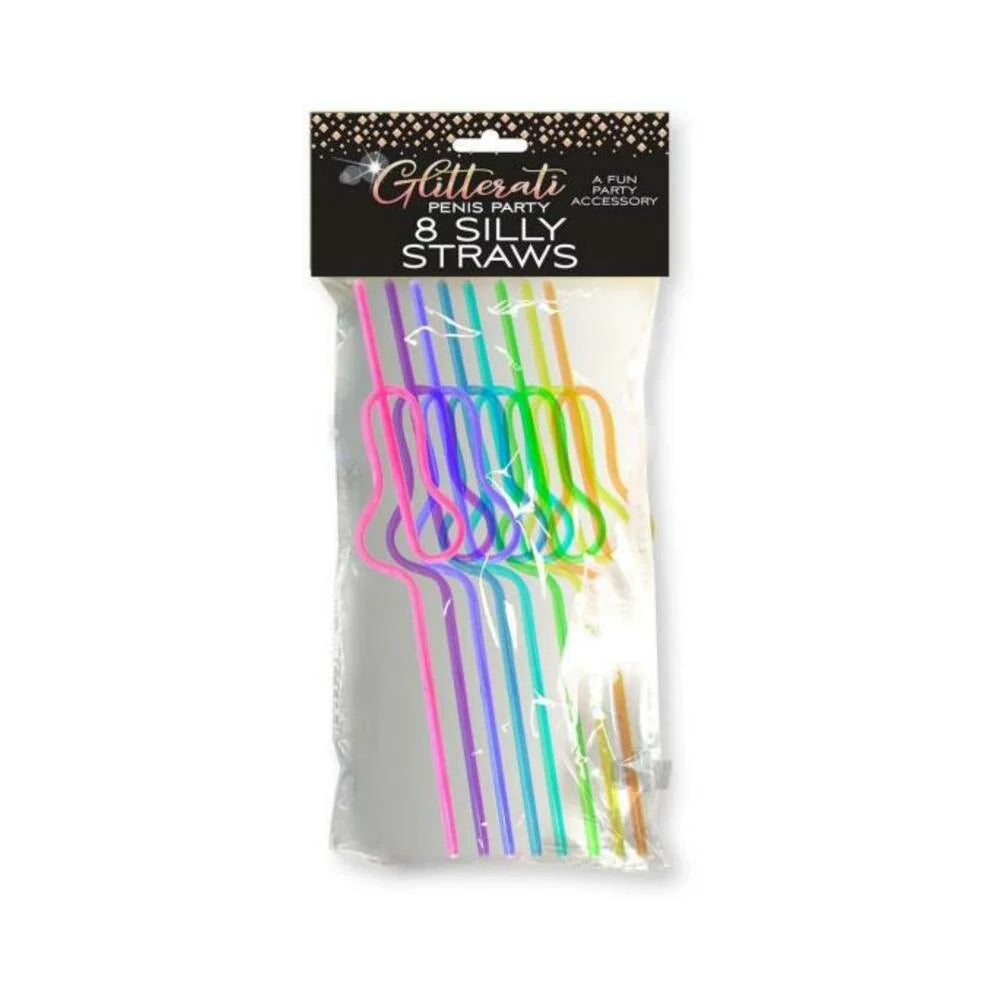 Glitterati Silly Penis Straws 8pc