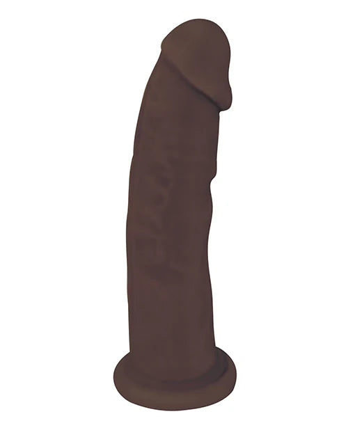 9 Inch Fleshstixxx Silicone Dildo W/o Balls - Chocolate
