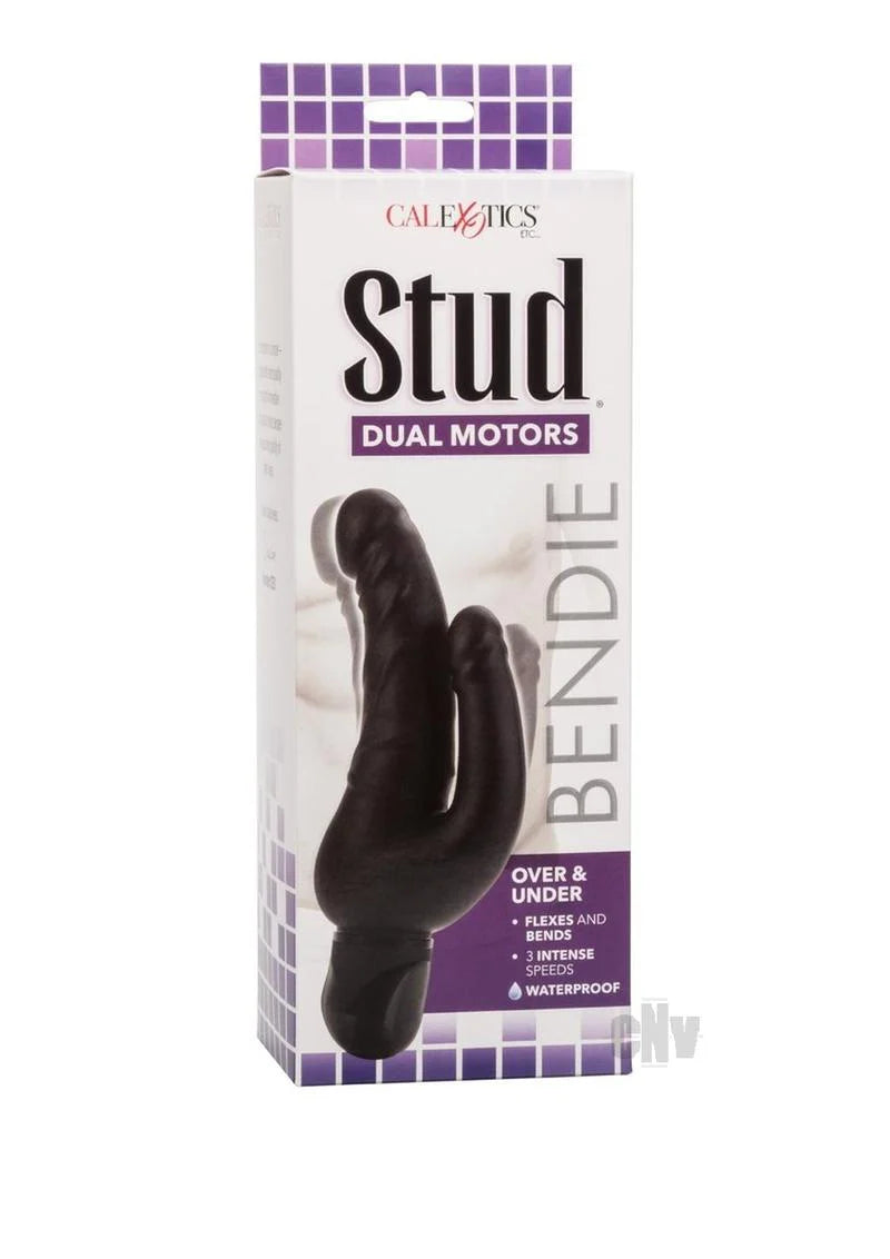 Bendie Power Stud Over & Under Vibrator - Black