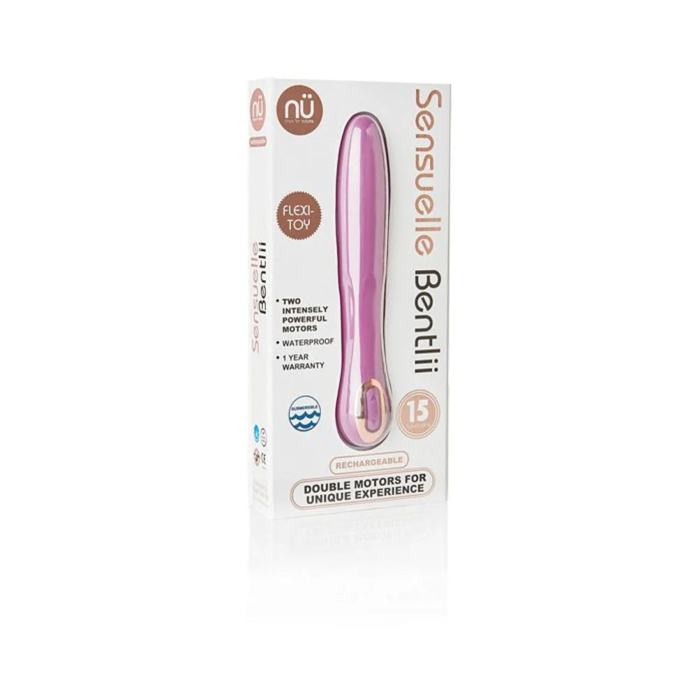 Sensuelle Bentlii Silicone 15 Functions Dual Motor Waterproof Usb Rechargeable Purple